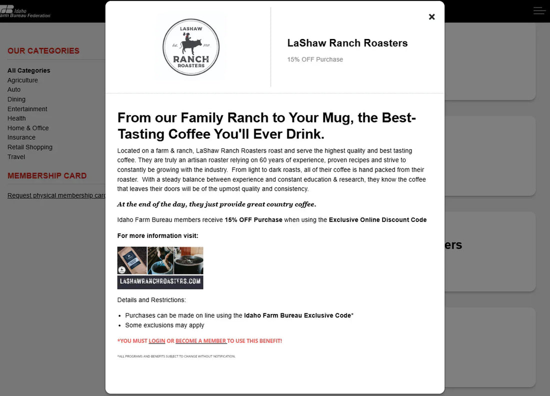 Are you an Idaho Farm Bureau Member who loves coffee? ☕