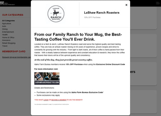 Are you an Idaho Farm Bureau Member who loves coffee? ☕