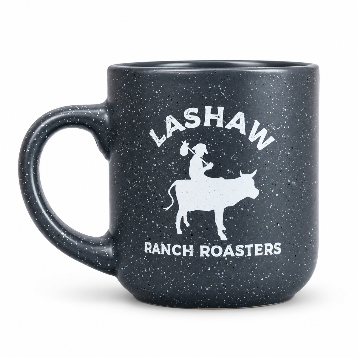 LaShaw Ranch Roasters Speckled Grey Mug