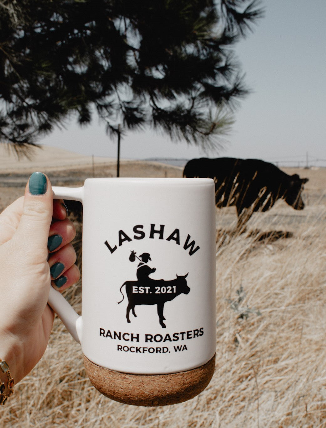 LaShaw Ranch Roasters Cork Bottom Mug