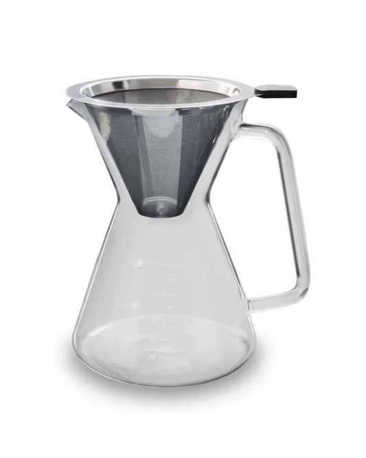 Glass Pour Over Carafe w/ Reusable Filter